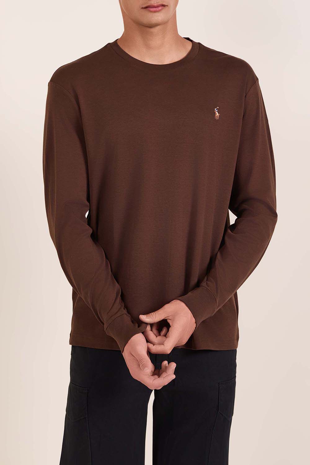 POLO RALPH LAUREN חולצת טי ארוכה סלים פיט