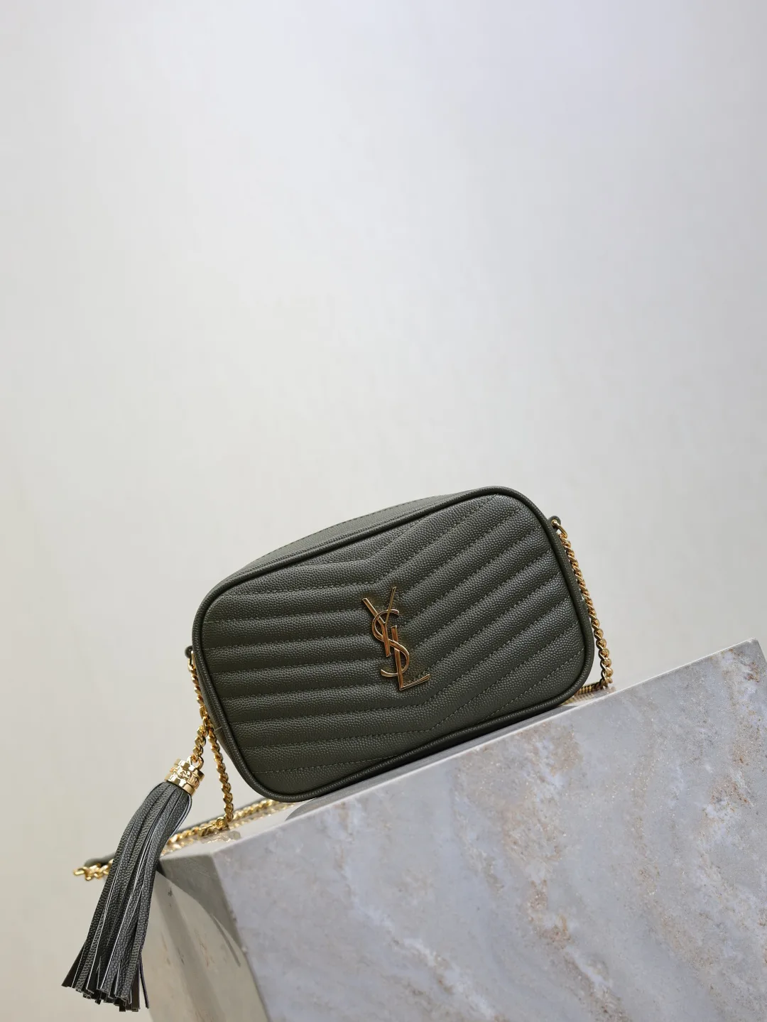 Saint Laurent Green Calfskin Shoulder Bag product photo from LabelPicks