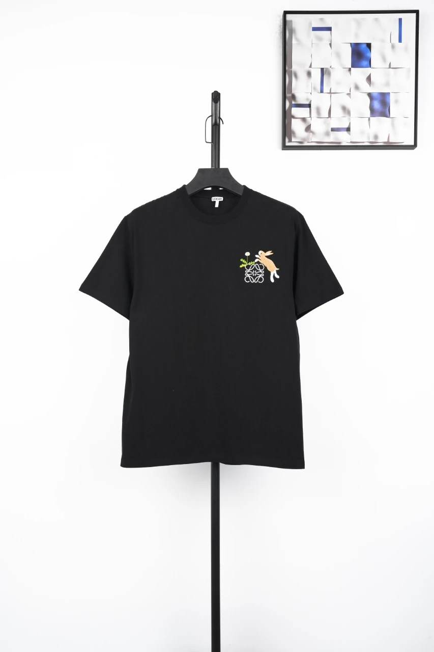 LOEWE Black Rabbit Anagram Embroidered T-Shirt product photo from LabelPicks