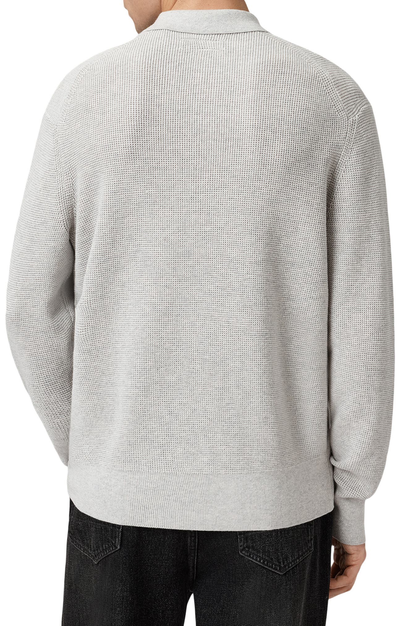 AllSaints Waffle Knit Polo