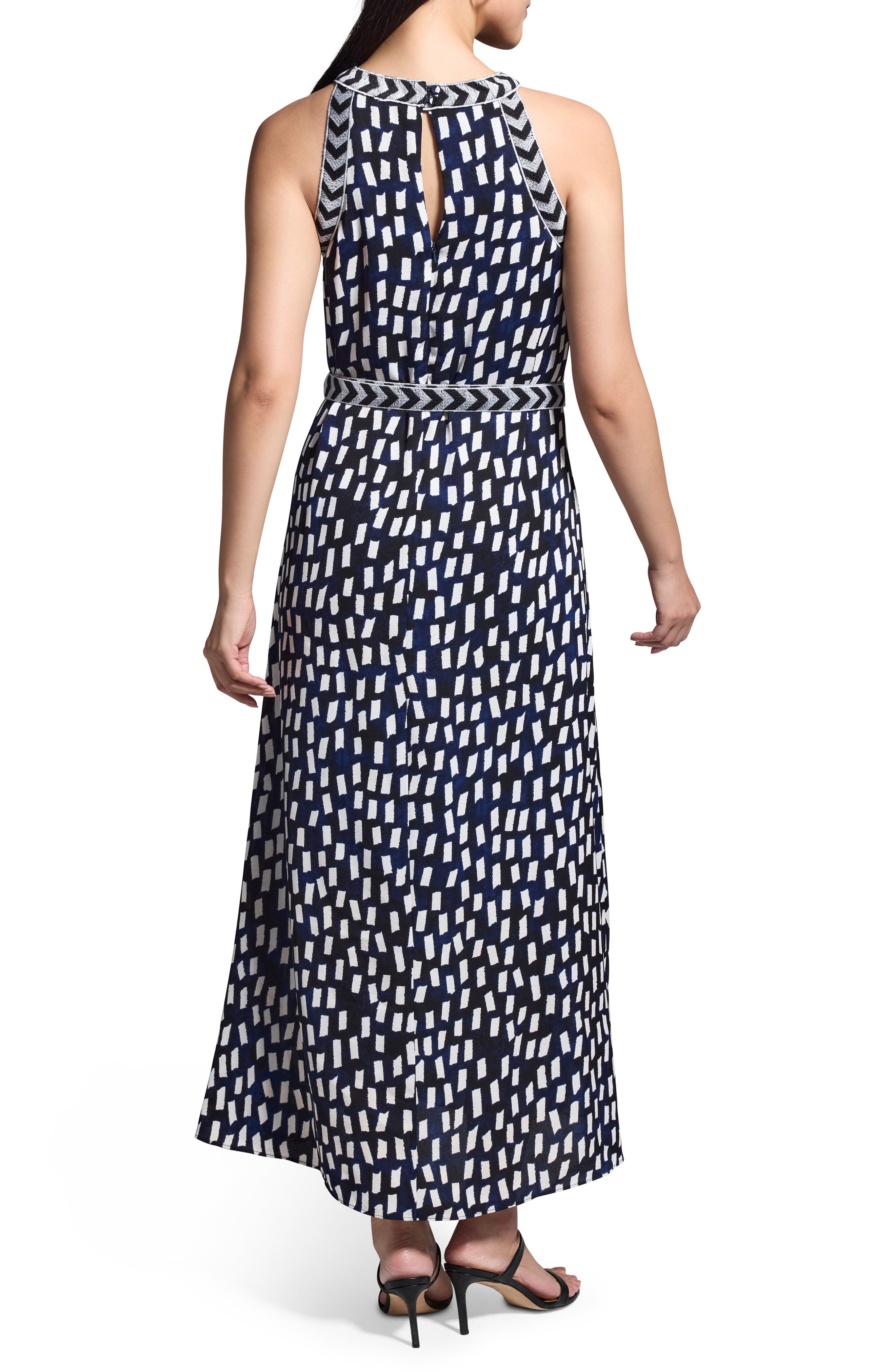 NIC+ZOE Becca Starry Sky Embroidered Trim Maxi Dress