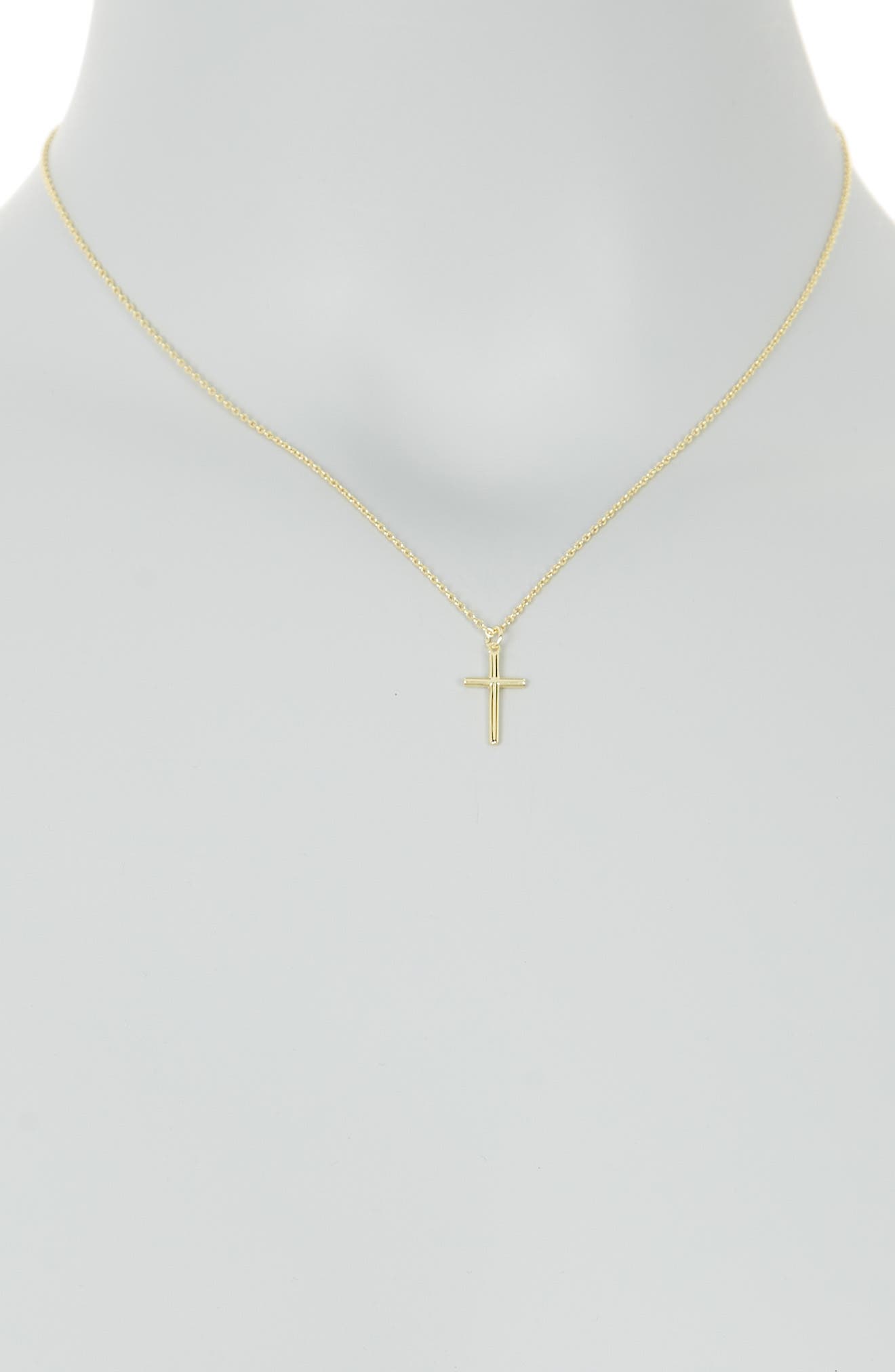 Argento Vivo Sterling Silver Sterling Silver Cross Pendant Necklace
