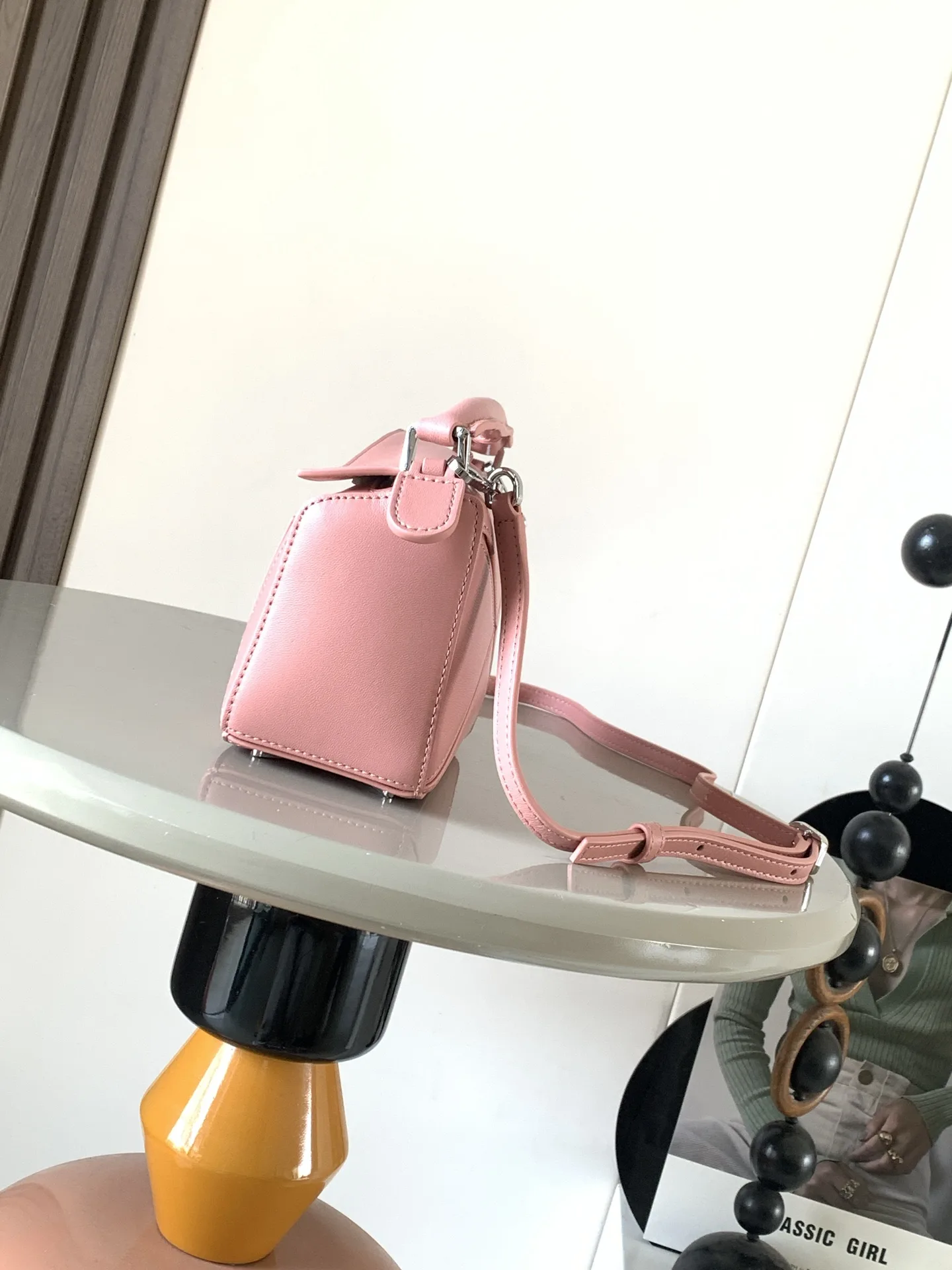Loewe Pink Puzzle Lambskin Top Handle Bag product photo from LabelPicks