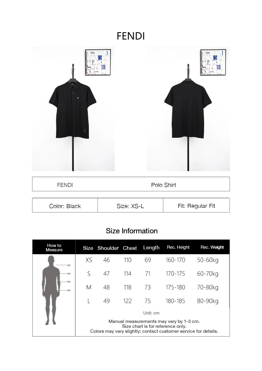 Fendi Black FF Chest Logo Polo Shirt product photo from LabelPicks