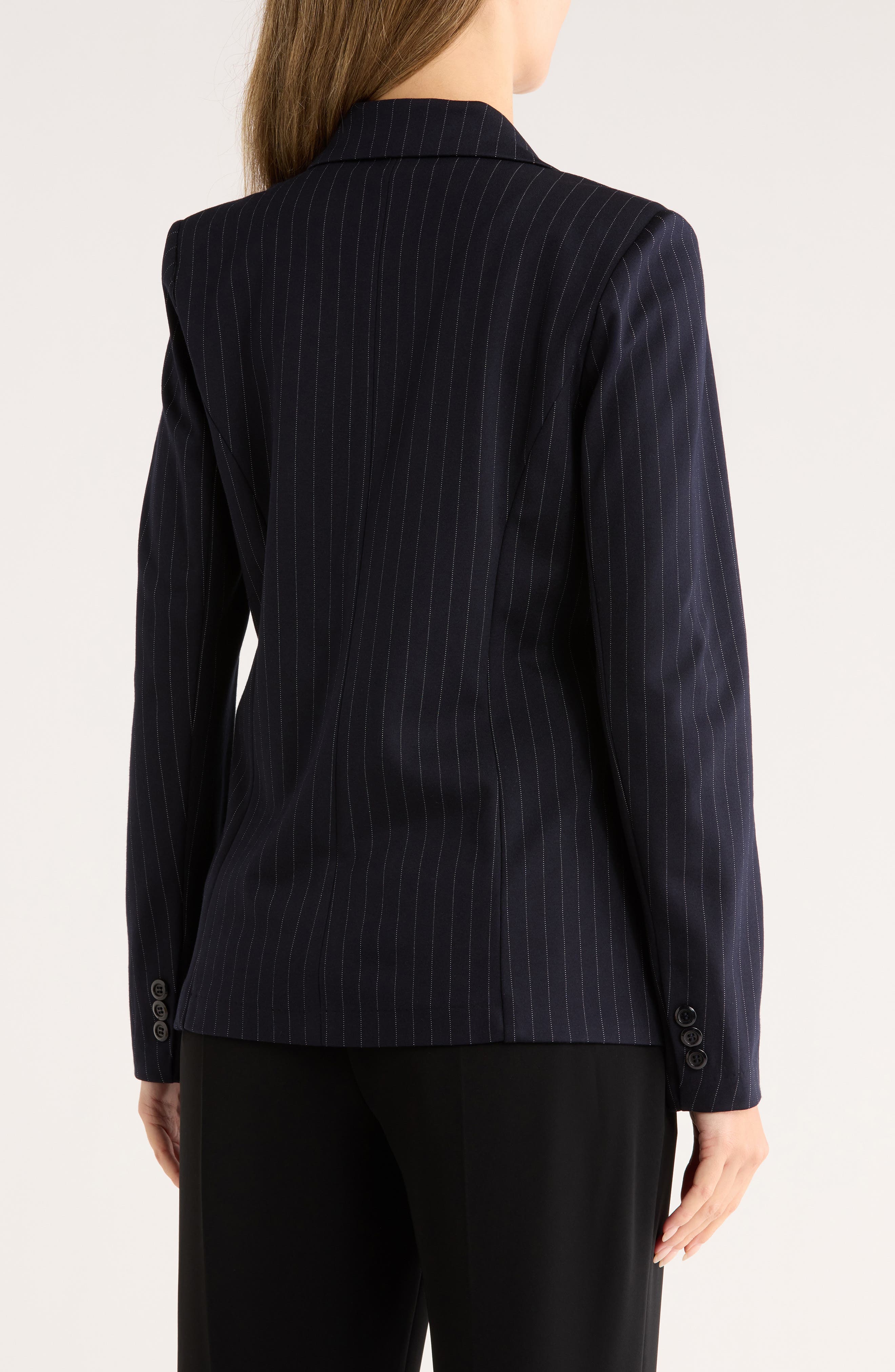 Amanda & Chelsea Pinstripe Ponte Blazer
