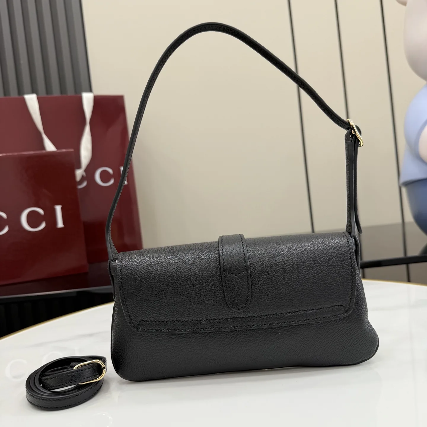 Gucci Black Jackie Quilted Leather Shoulder Bag product photo from LabelPicks