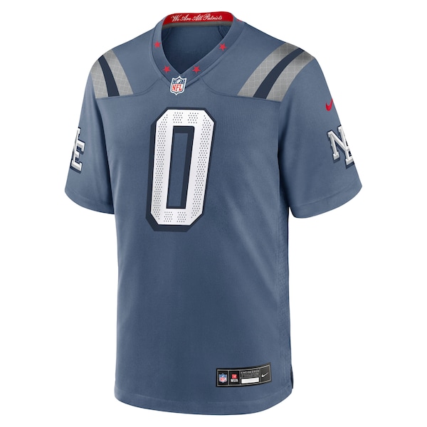 Christian Gonzalez New England Patriots Nike 2025 Rivalries Collection Game Jersey - Storm Blue