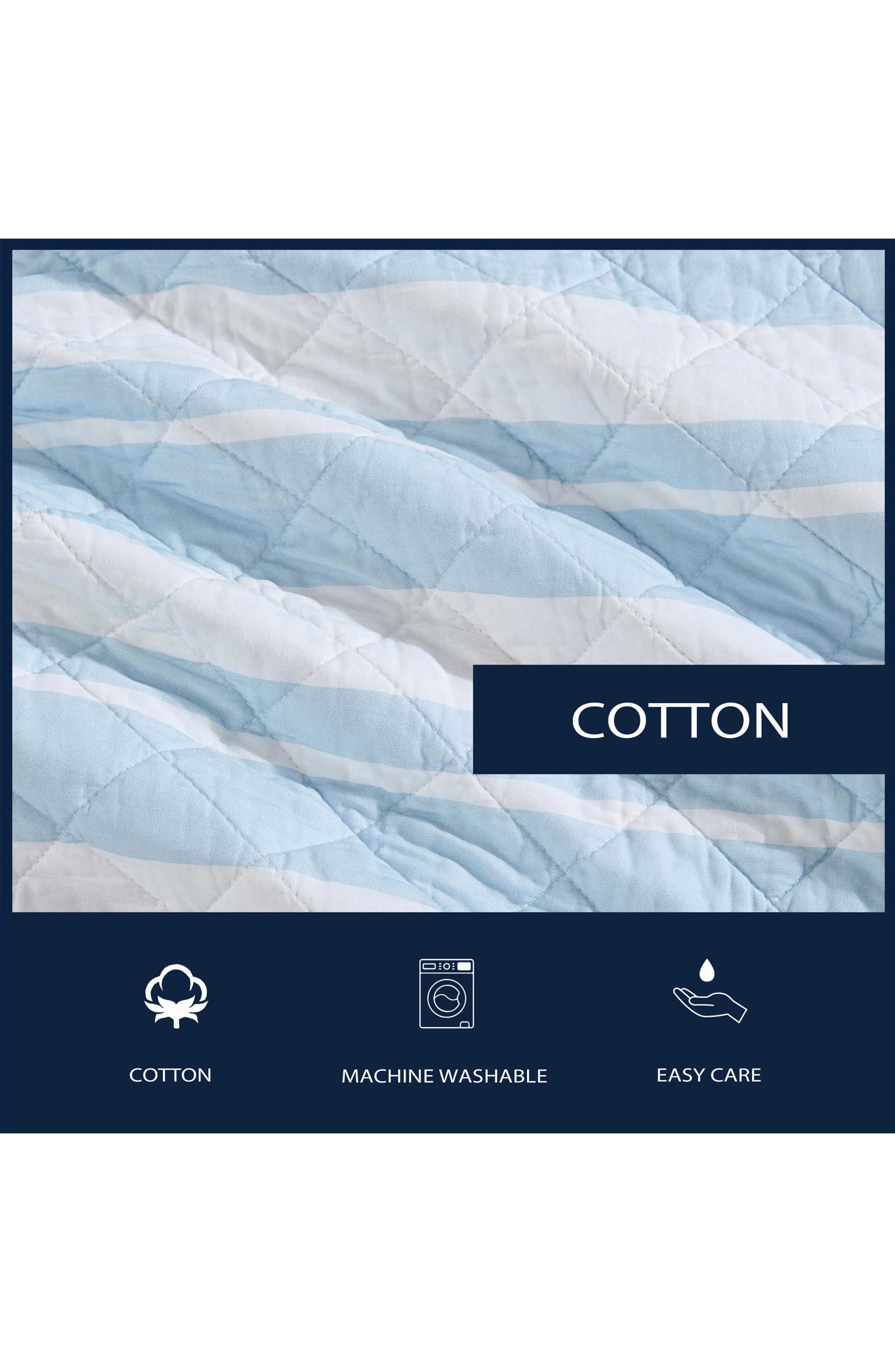 Nautica Seafront Stripe Reversible Cotton Quilt Set