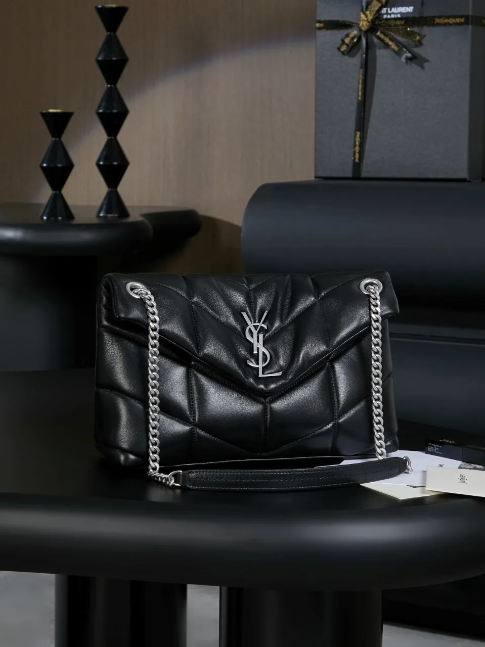 Saint Laurent Black Loulou Quilted Leather Shoulder Bag product photo from LabelPicks