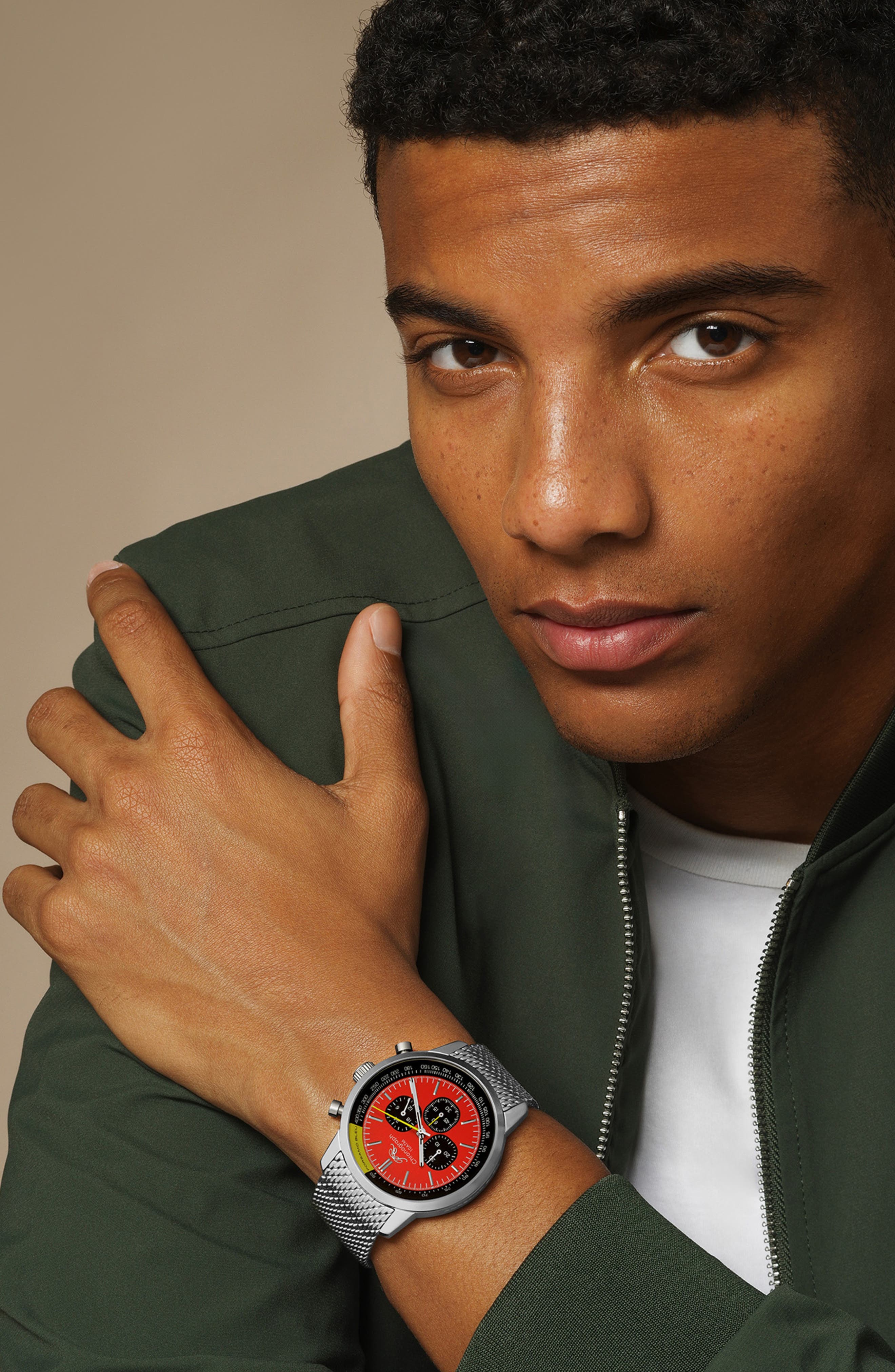 PORSAMO BLEU Simon Mesh Strap Chronograph Watch, 44mm