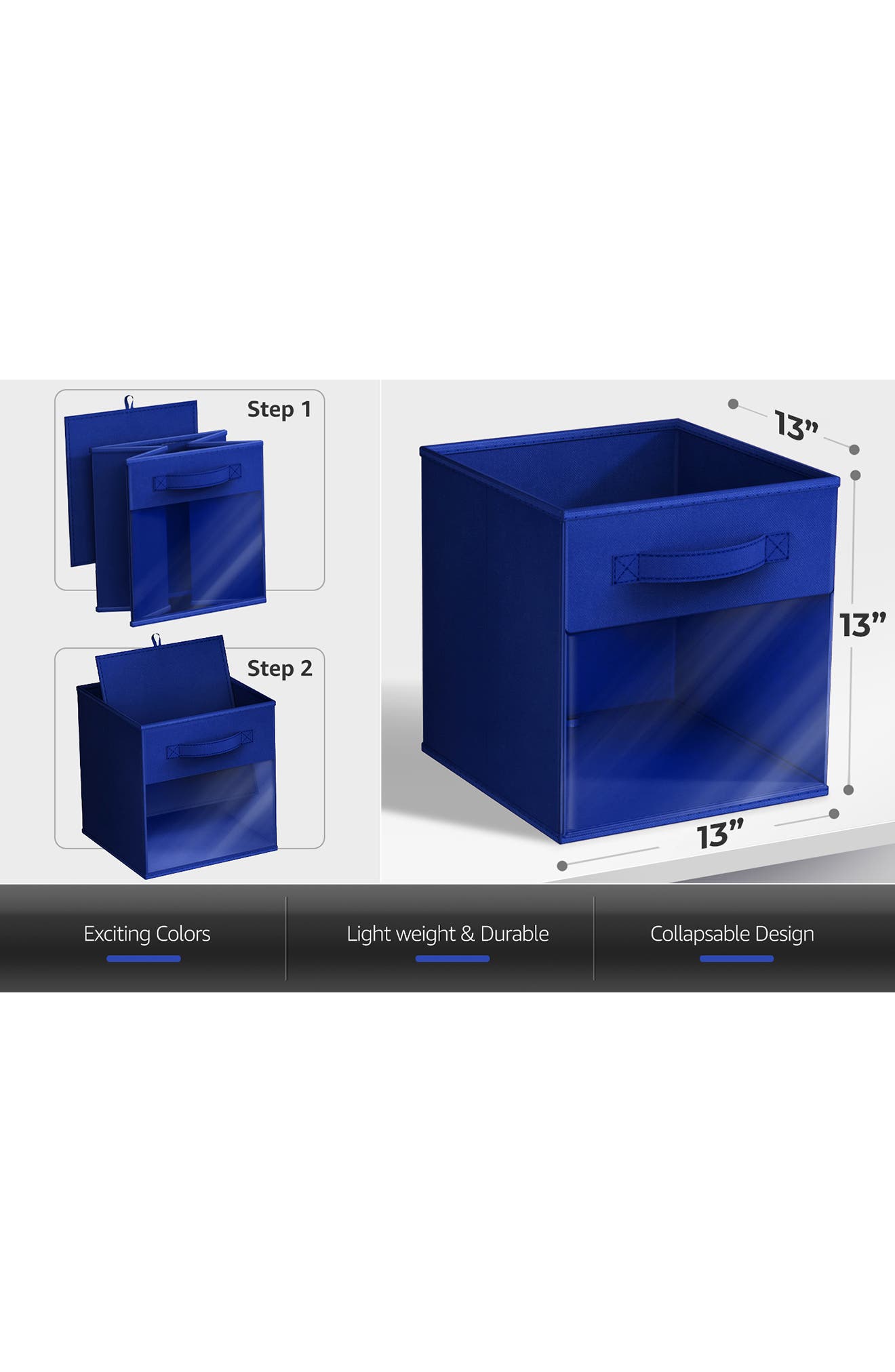 SORBUS 6-Pack Window Collapsible Storage Bins