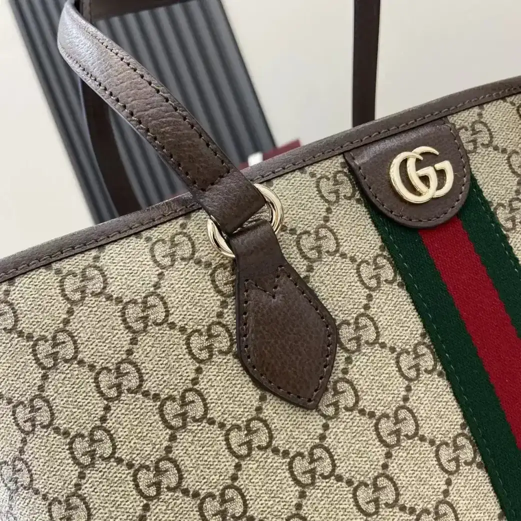 Gucci Ophidia Brown GG Supreme Canvas Tote Bag product photo from LabelPicks