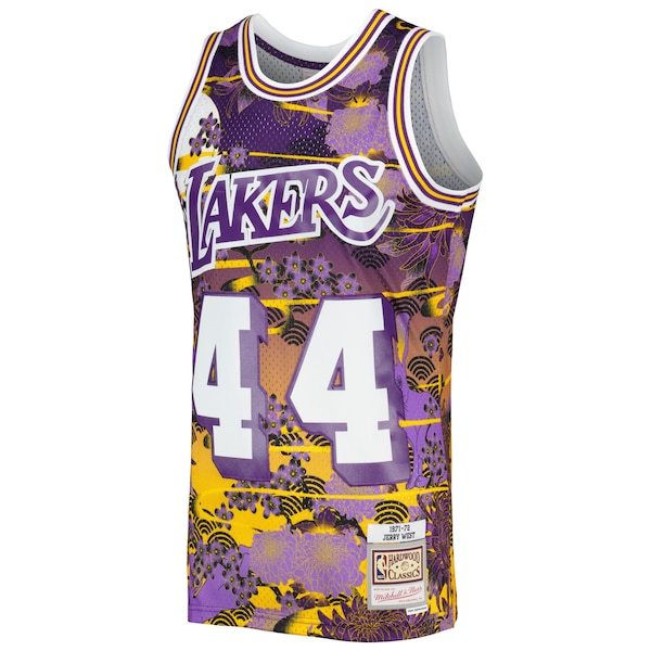 Jerry West Los Angeles Lakers 1971/72 Hardwood Classics Lunar New Year Swingman Jersey - Purple