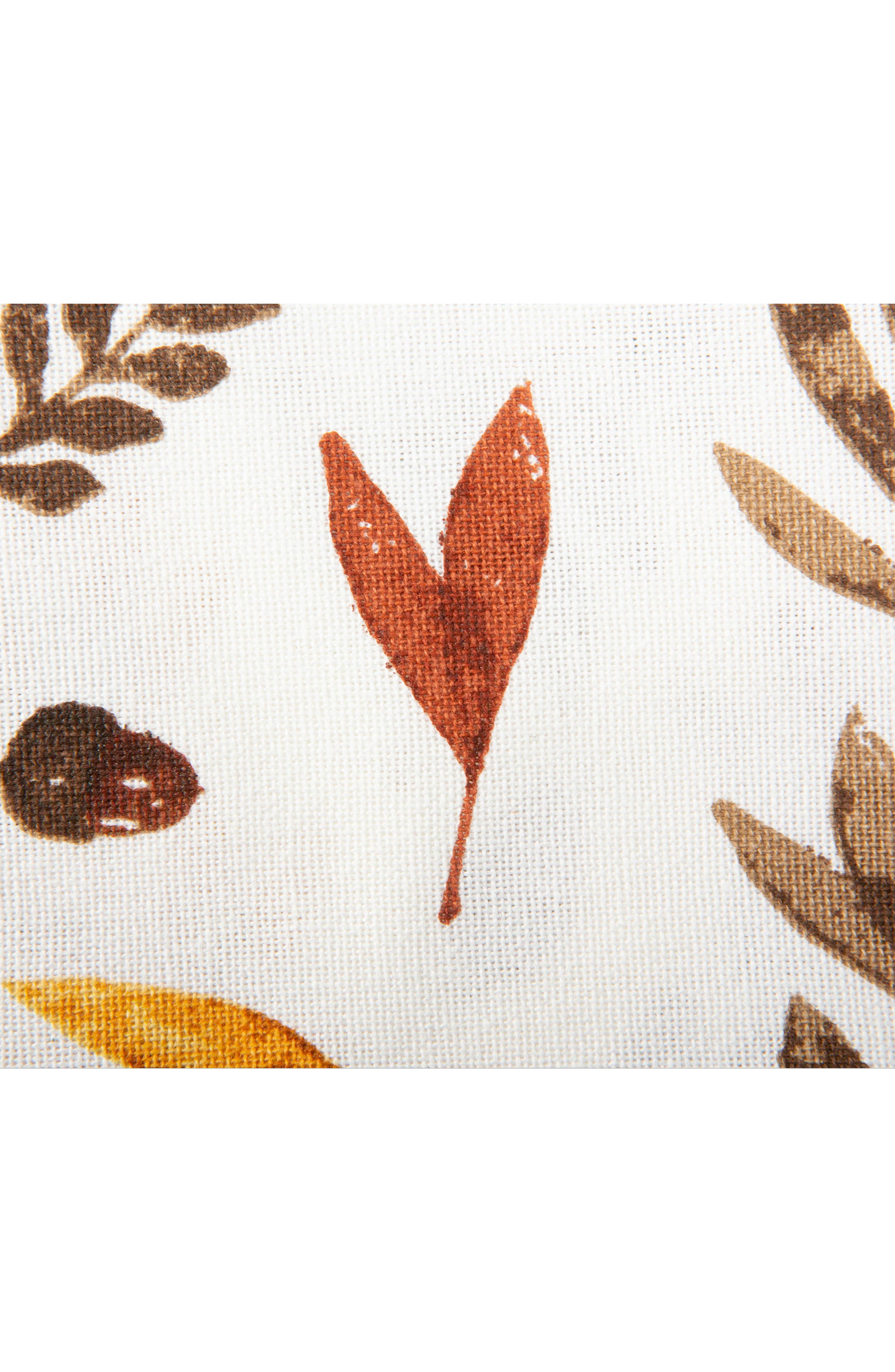 Design Imports Set of 6 Falling Leaves Print Cotton Napkins