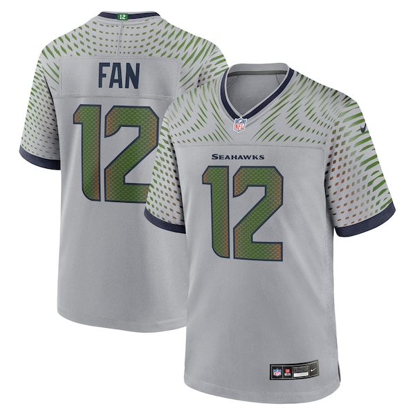 12s Seattle Seahawks Nike 2025 Rivalries Collection Game Jersey - Wolf Gray