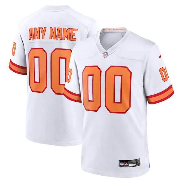 '76 Tampa Bay Buccaneers Nike Youth 50th Season Custom Game Jersey - White