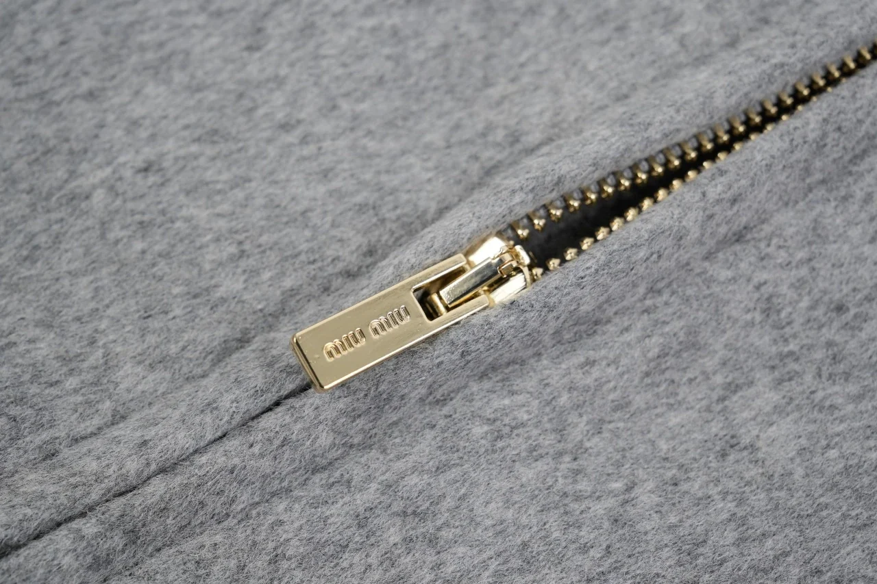 Miu Miu Grey Wool Zip Jacket product photo from LabelPicks