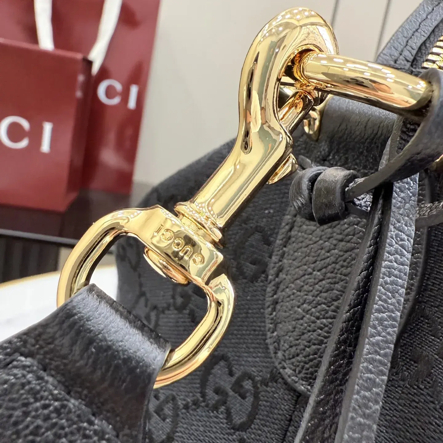 Gucci Black Canvas and Leather Shoulder Bag product photo from LabelPicks