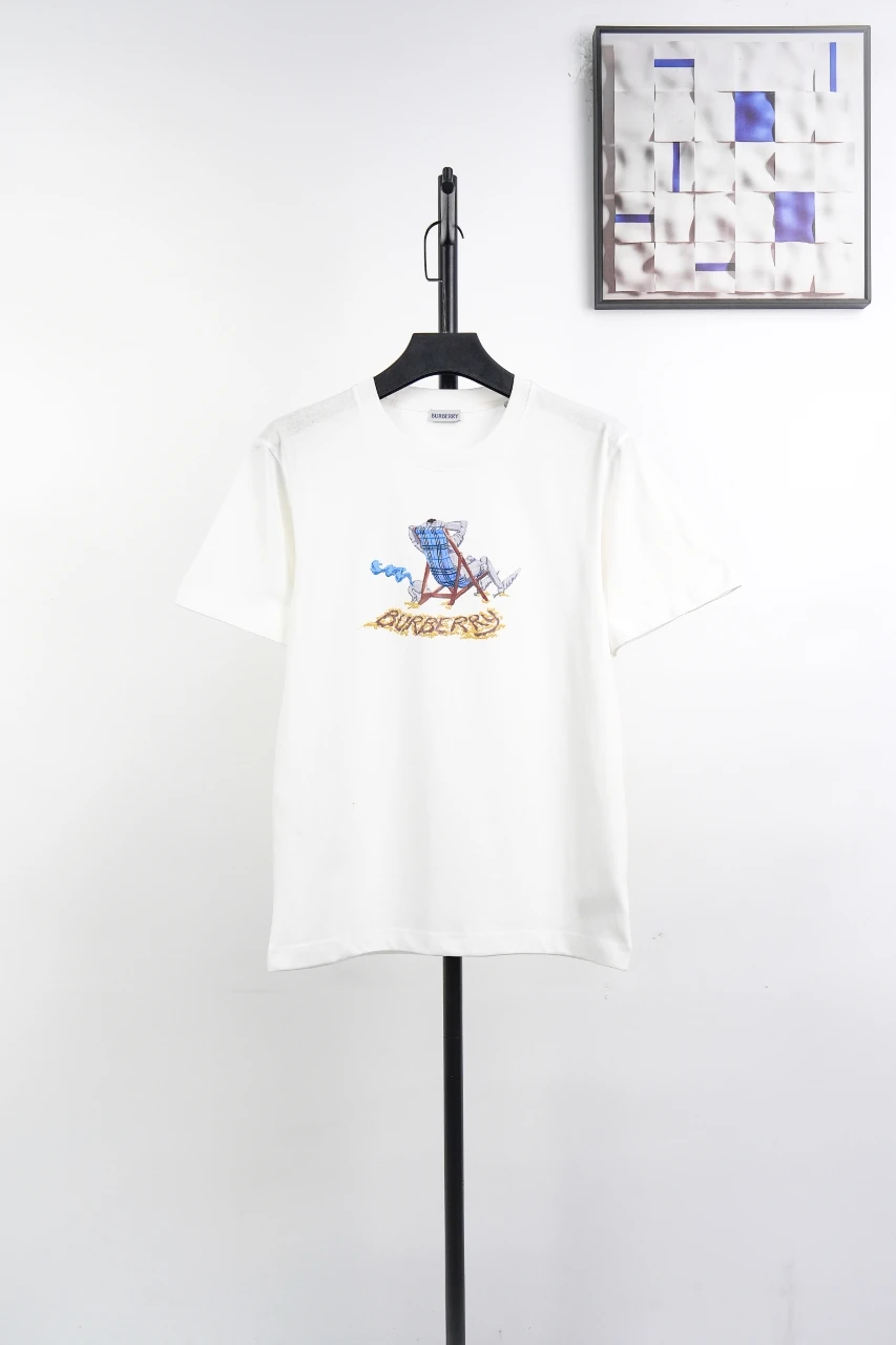 Burberry White Beach Graphic T-Shirt product photo from LabelPicks