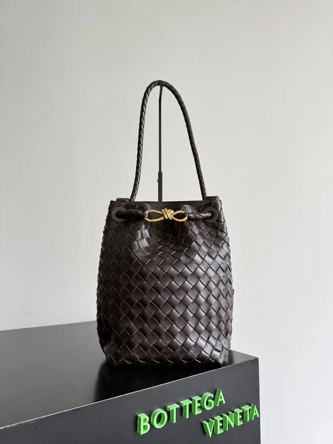 Bottega Veneta Andiamo Intrecciato Woven Leather Bucket Bag product photo from LabelPicks