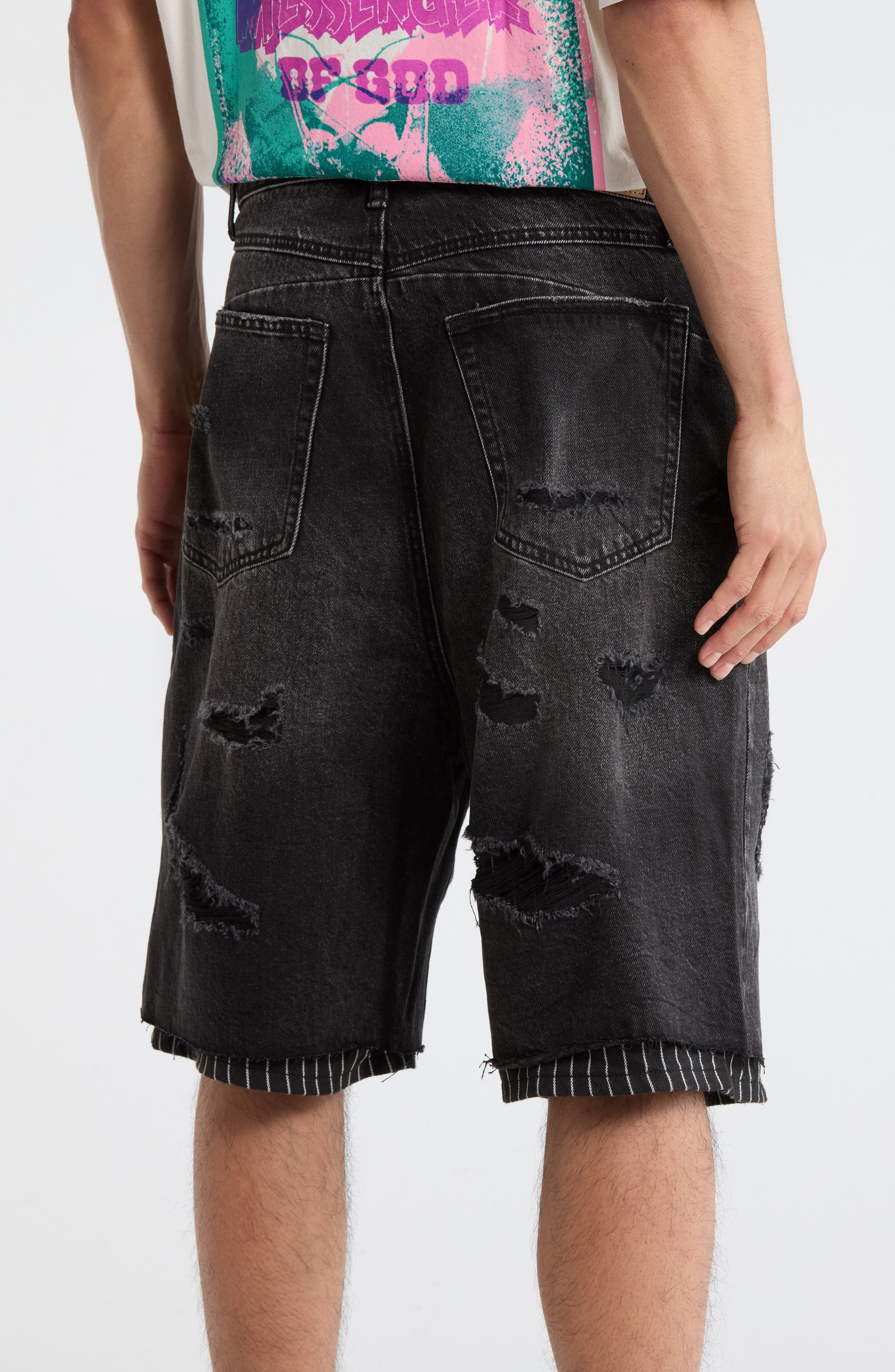 mnml Ultrabaggy Lined Denim Shorts
