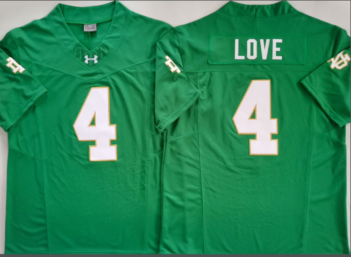 Jeremiyah Love NCAA Notre Dame Fighting Irish Nike Vapor Limited Jersey