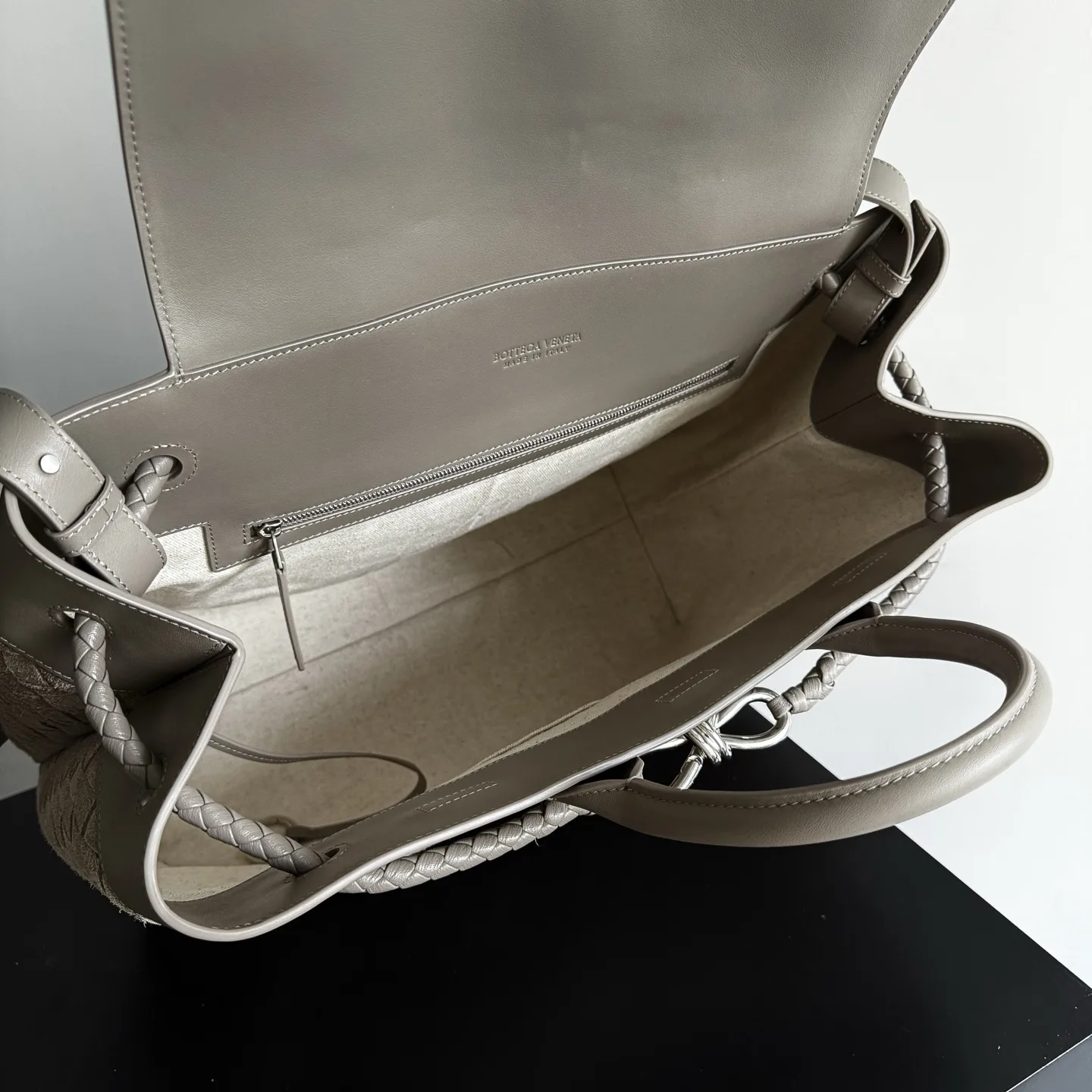 Bottega Veneta Andiamo Intrecciato Woven Leather Tote Bag product photo from LabelPicks