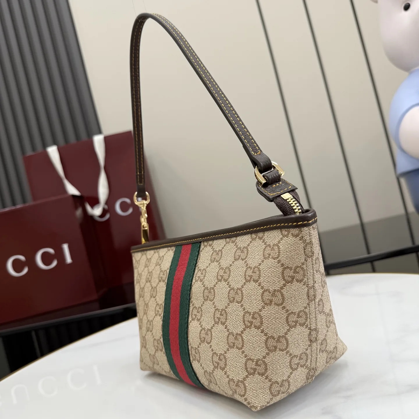 Gucci Generation Brown Canvas and Leather Shoulder Bag product photo from LabelPicks