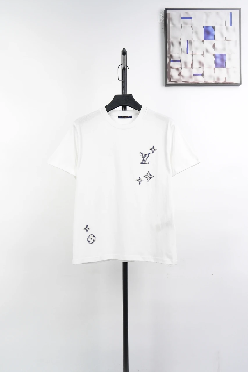 Louis Vuitton White Embroidered Crewneck T-Shirt product photo from LabelPicks