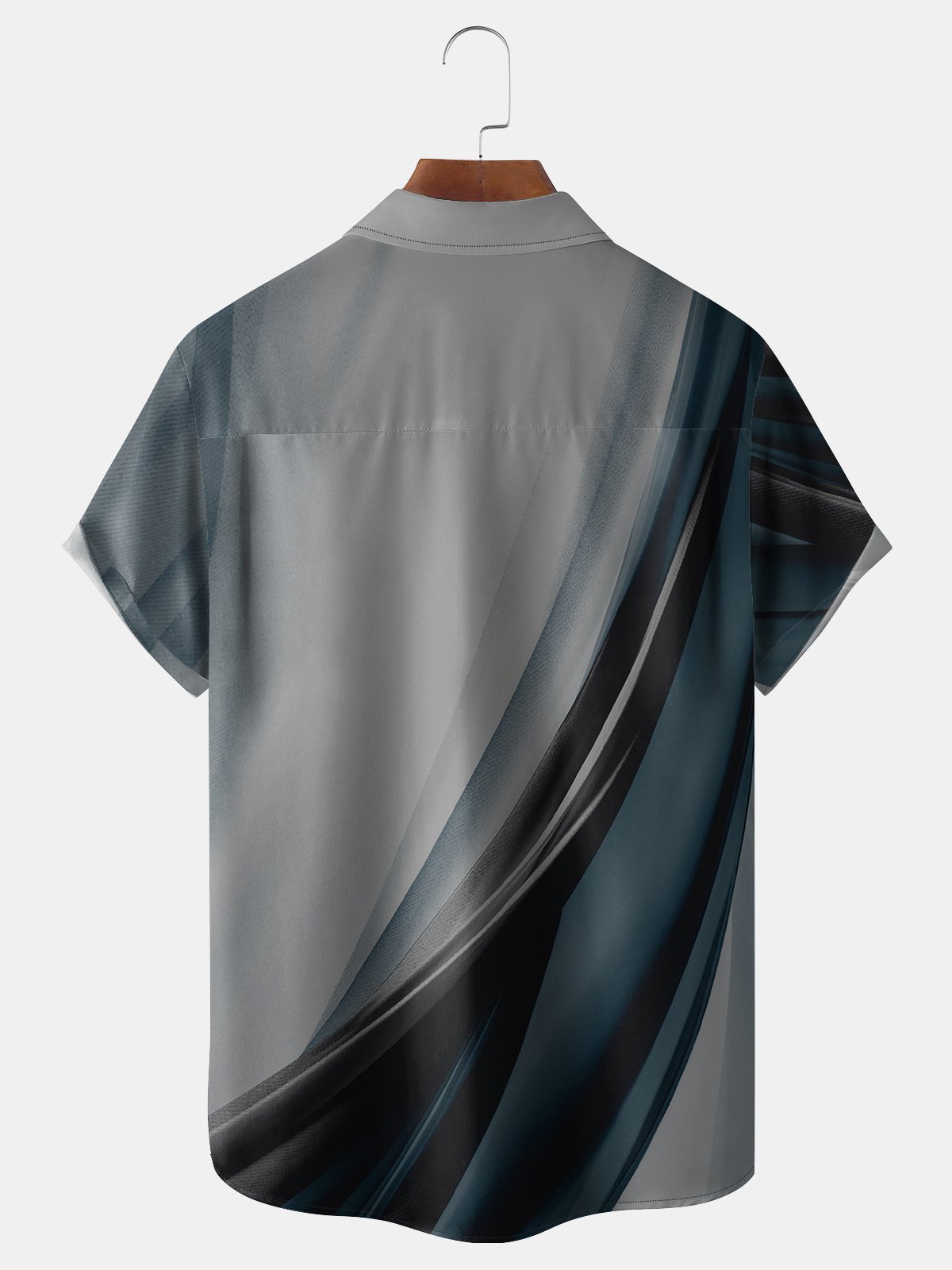 Easter Cross Chest Pocket Short Sleeve Casual Shirt