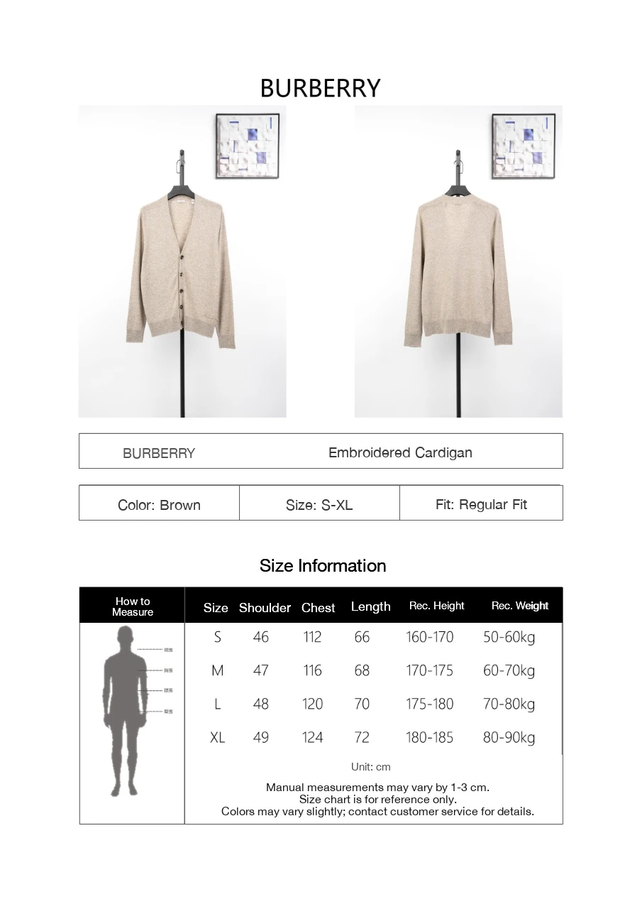 Burberry Beige Signature Embroidered Knit Cardigan product photo from LabelPicks