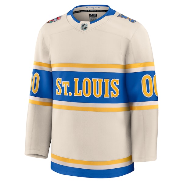 St. Louis Blues  2025 NHL Winter Classic Premium Custom Jersey - Cream