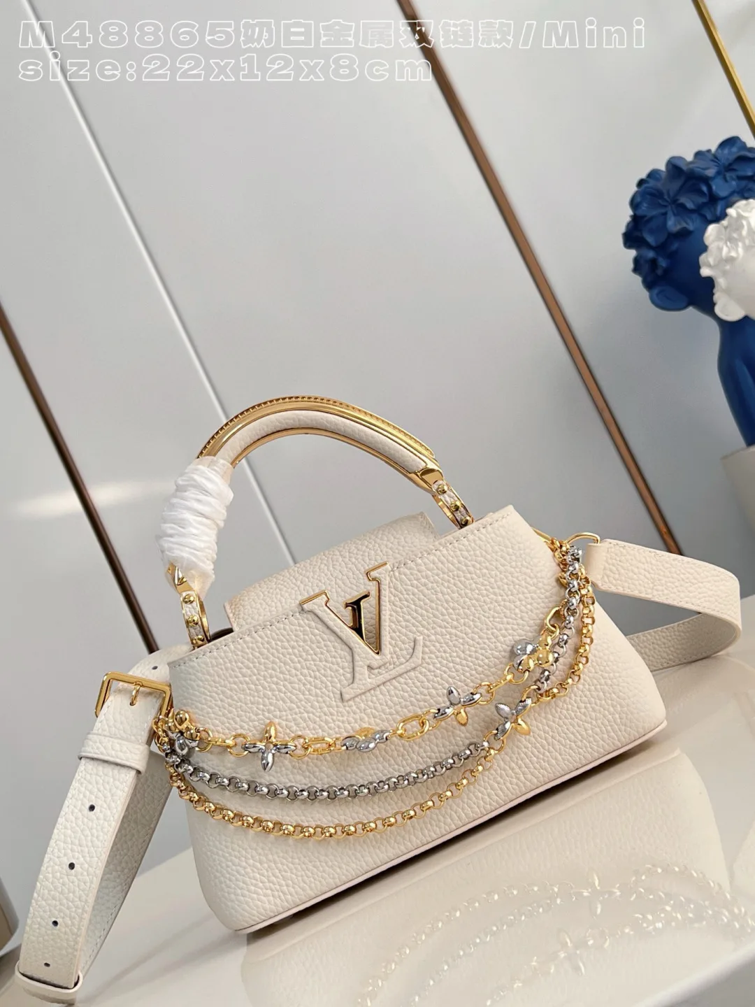 Louis Vuitton White Capucines Calfskin Crossbody Bag product photo from LabelPicks