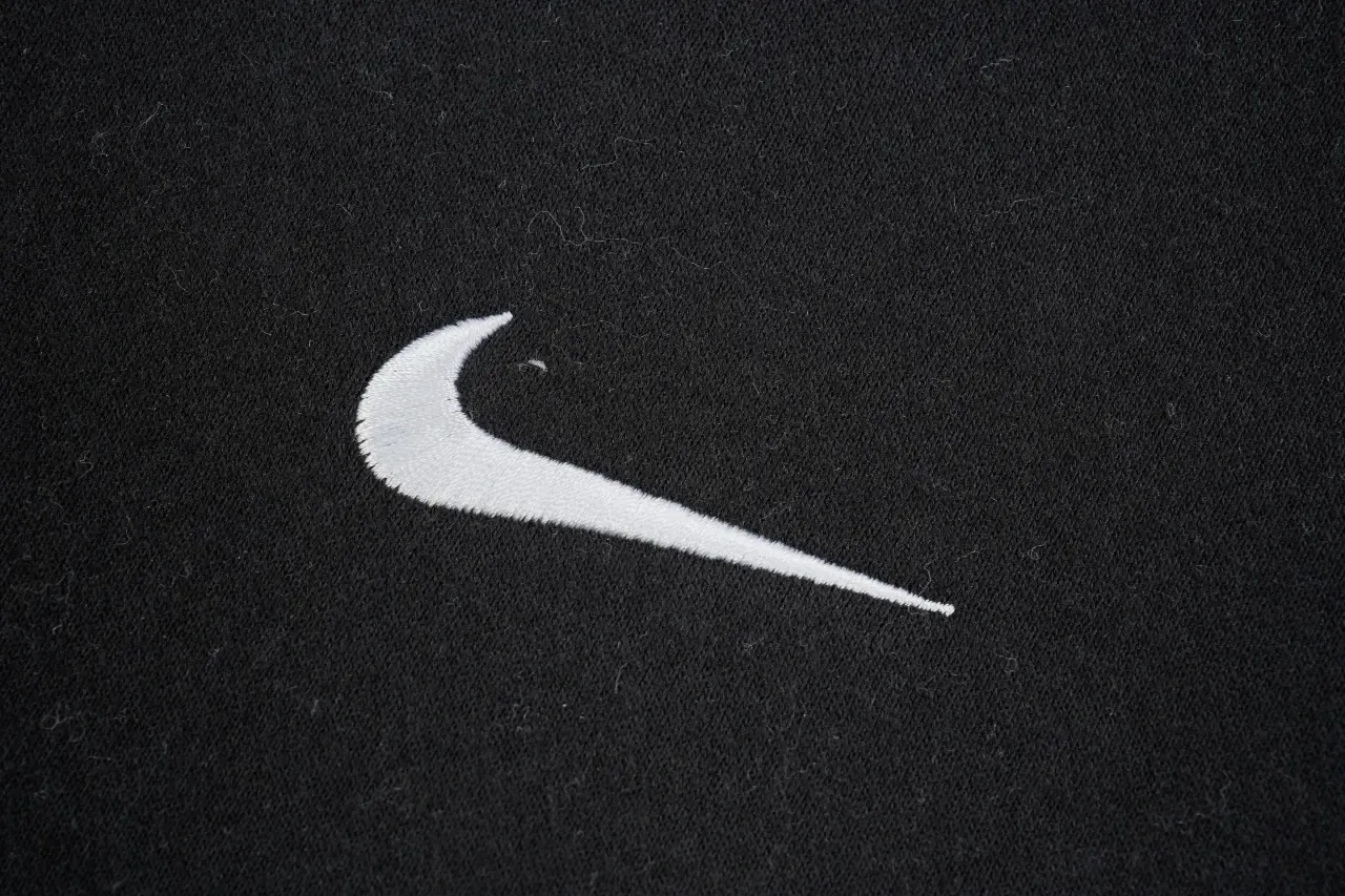 Nike Black Swoosh Embroidered Zip Hoodie Jacket product photo from LabelPicks