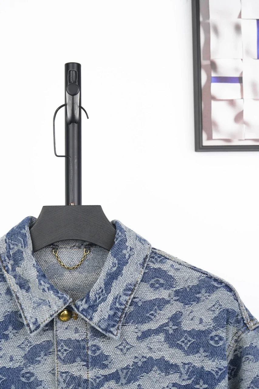 Louis Vuitton Blue Grey Camouflage Denim Jacket product photo from LabelPicks