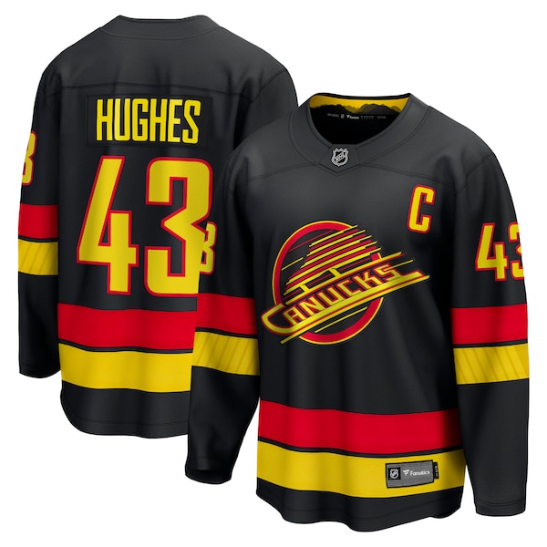 Quinn Hughes Vancouver Canucks  Alternate Breakaway Jersey - Black