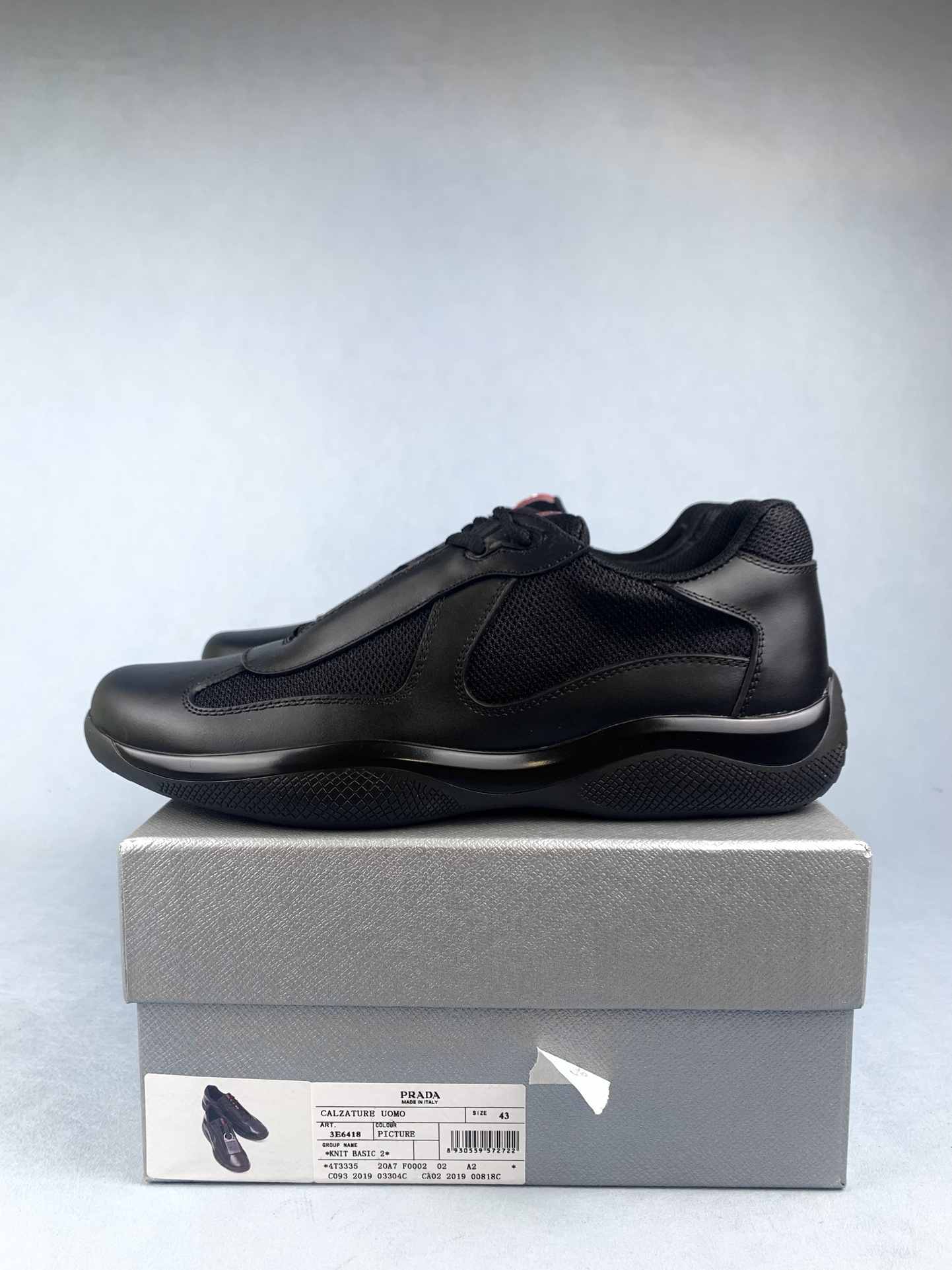 Prada America's Cup fabric and leather sneakers