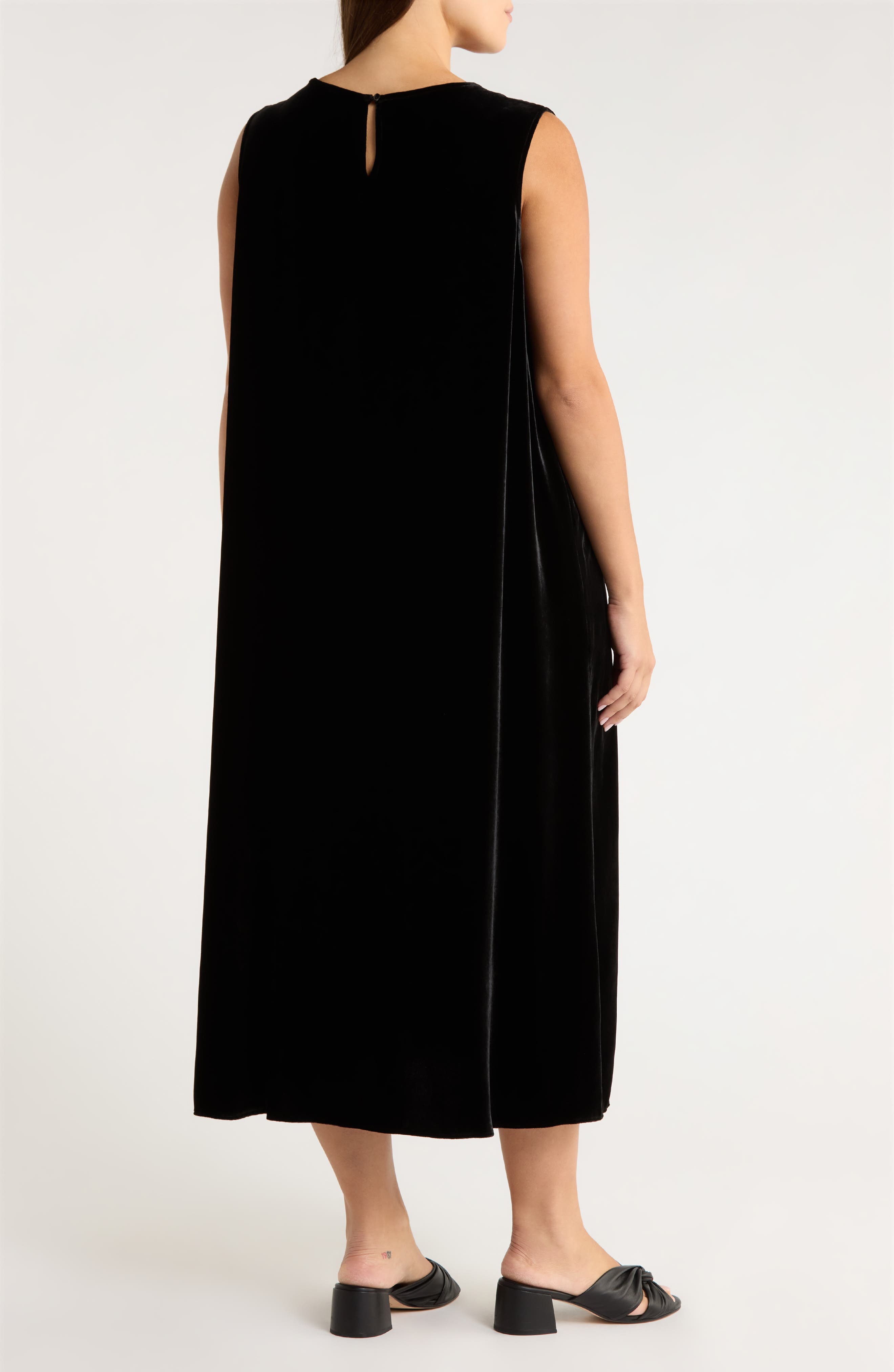 Eileen Fisher Sleeveless Velvet Midi Dress