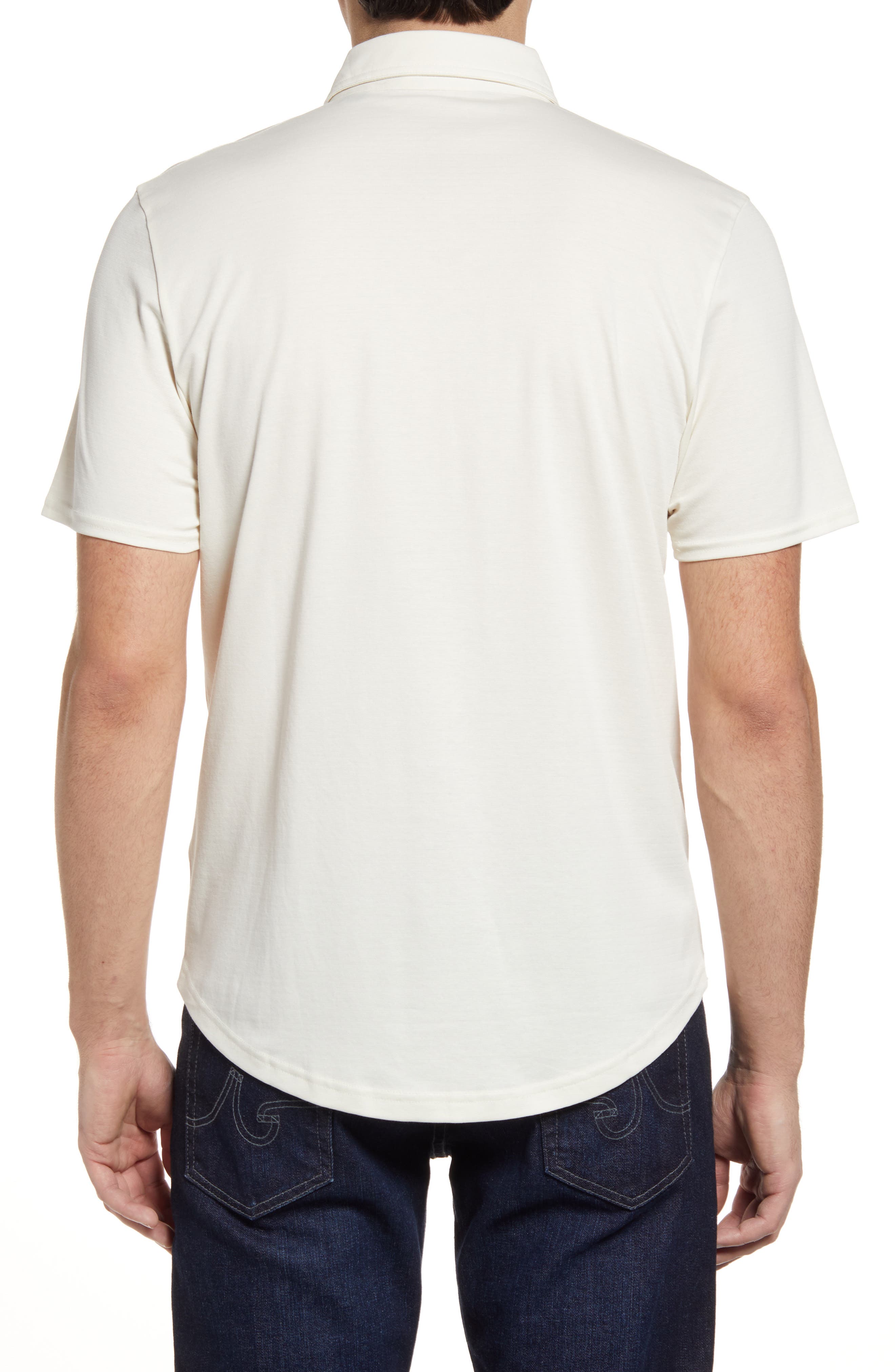 TravisMathew A Class Stripe Pima Cotton Blend Polo