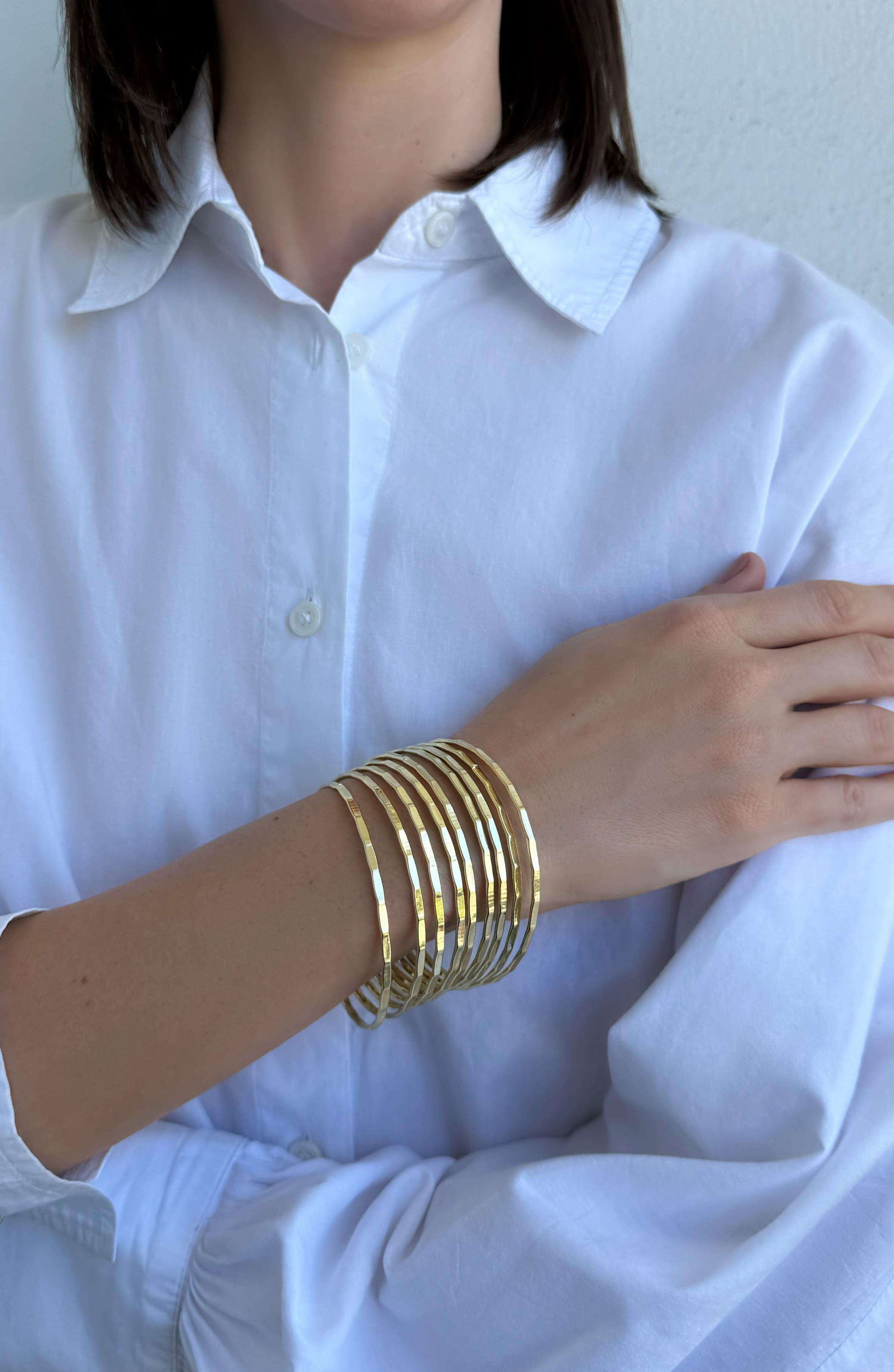 Adornia Set of 9 Thin Bangle Bracelets
