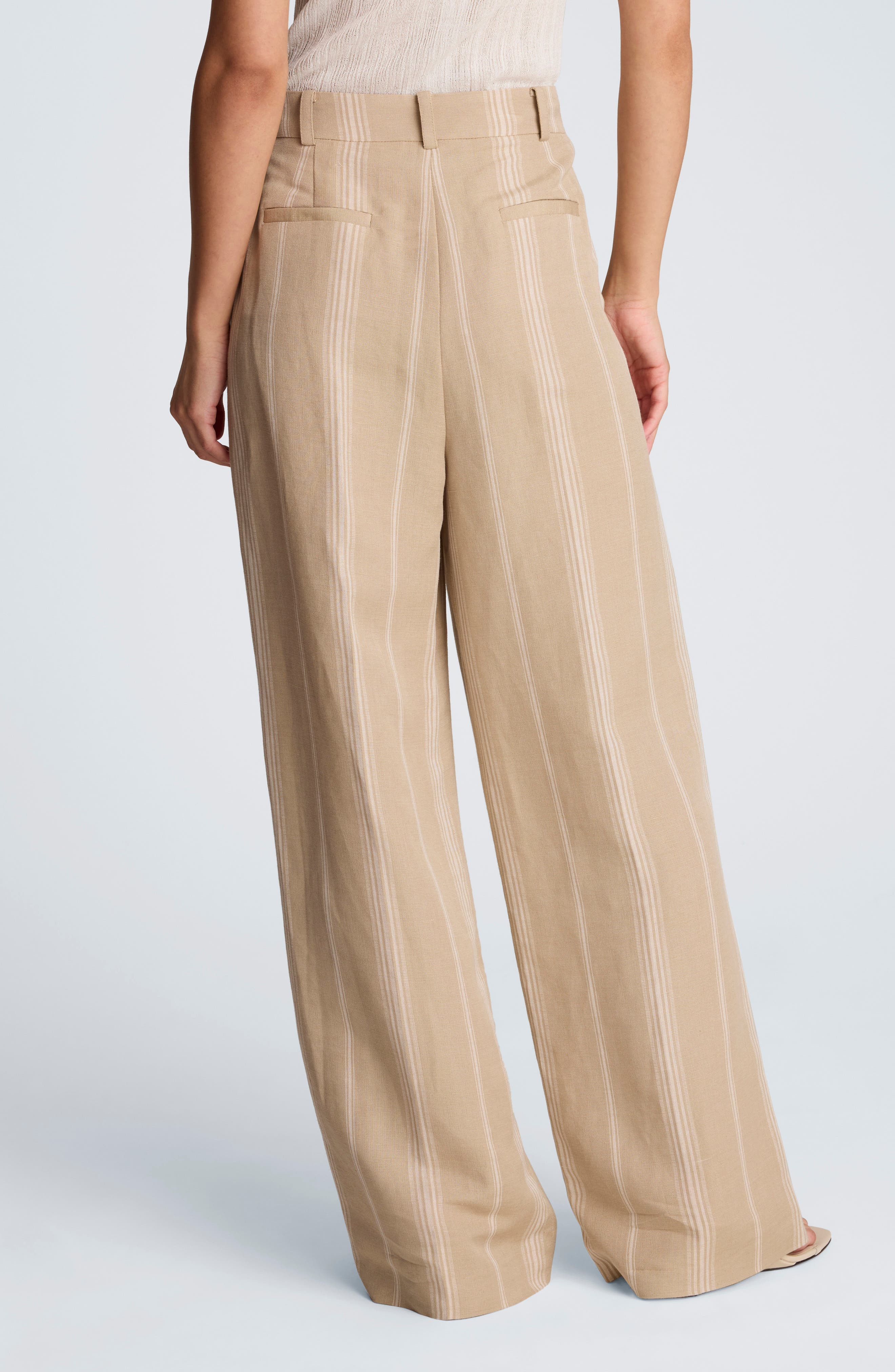 Kenneth Cole Double Pleat Wide Leg Pants