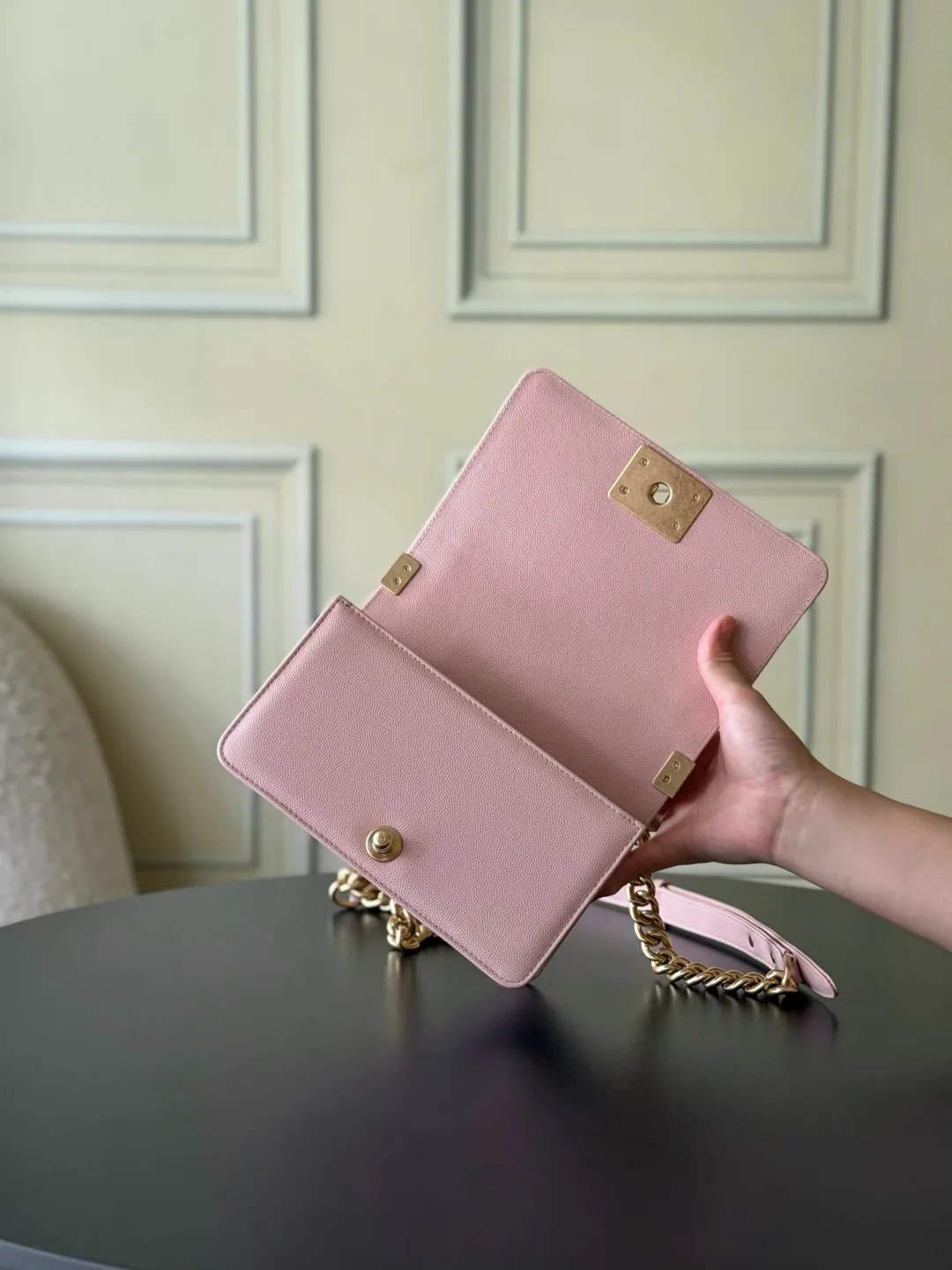 Chanel Pink Quilted Leather Crossbody Bag product photo from LabelPicks