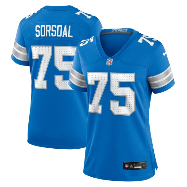 Colby Sorsdal Detroit Lions Nike Women's Team Game Jersey -  Blue