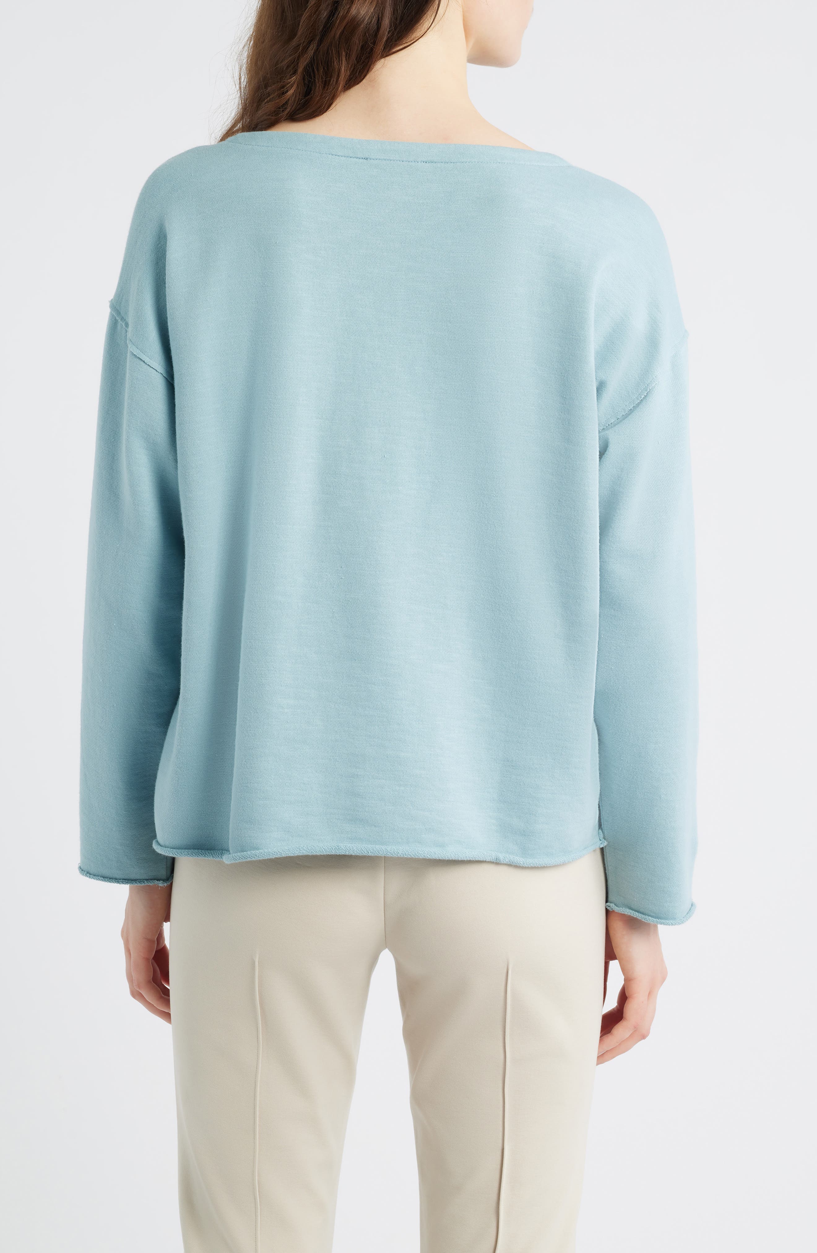 Eileen Fisher Bateau Neck Boxy Top