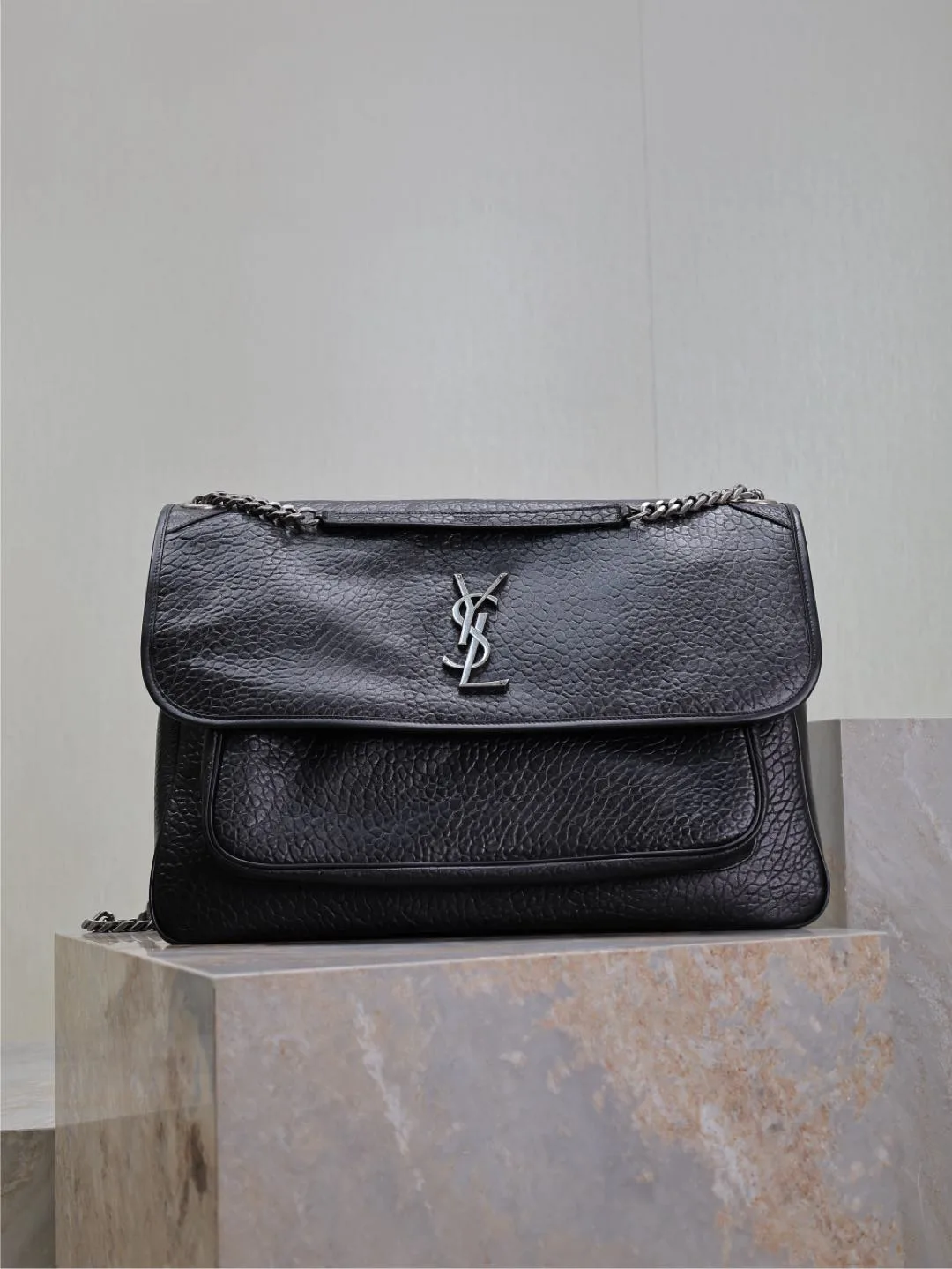 Saint Laurent Niki Black Lambskin Shoulder Bag product photo from LabelPicks