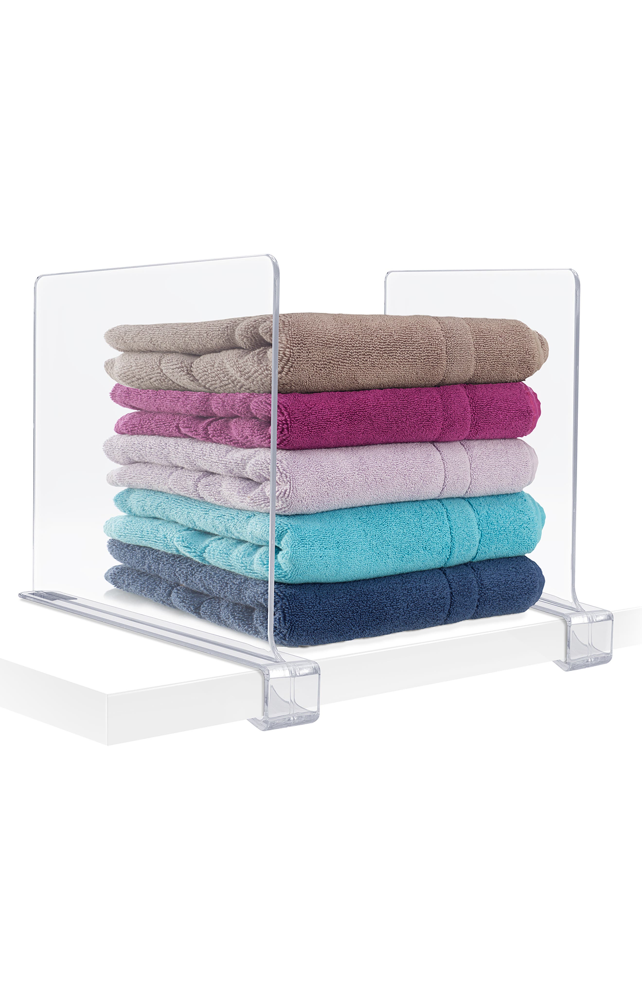 SORBUS Clear Acrylic Shelf Dividers - Set of 4