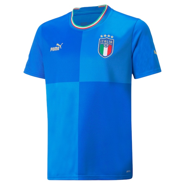 Italy National Team Puma Youth 2022/23 Home Replica Blank Jersey - Blue