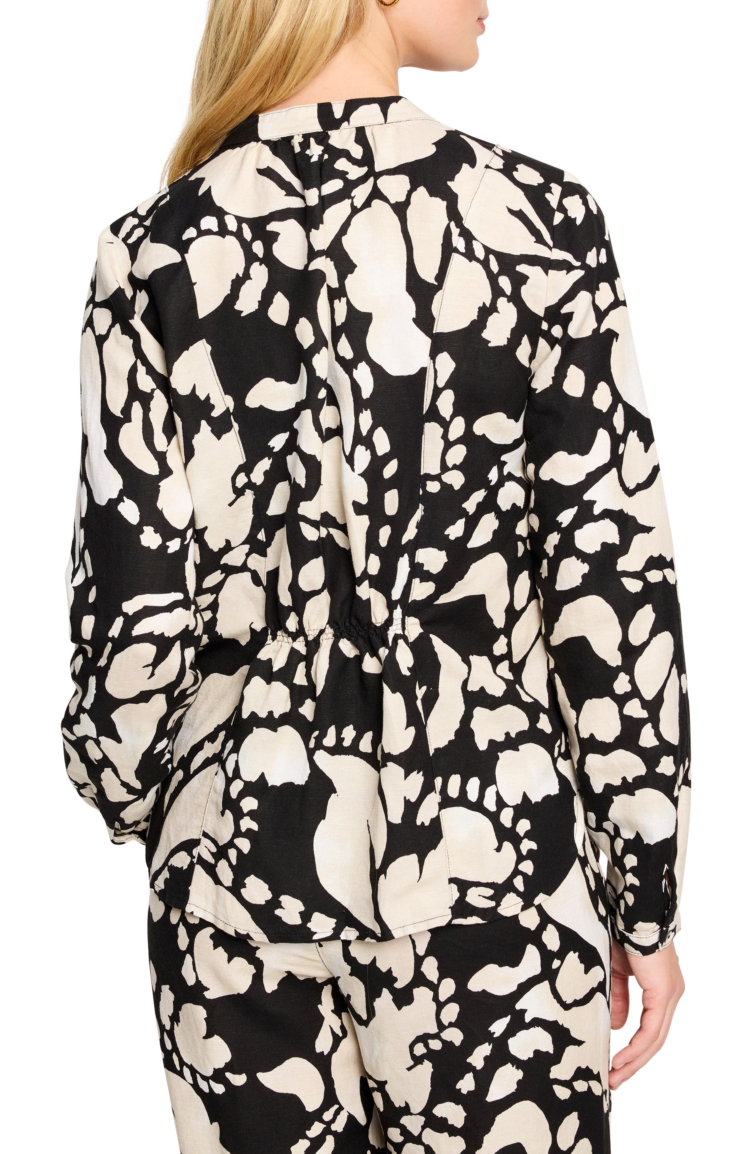 NIC+ZOE Evening Petal Linen Blend Top