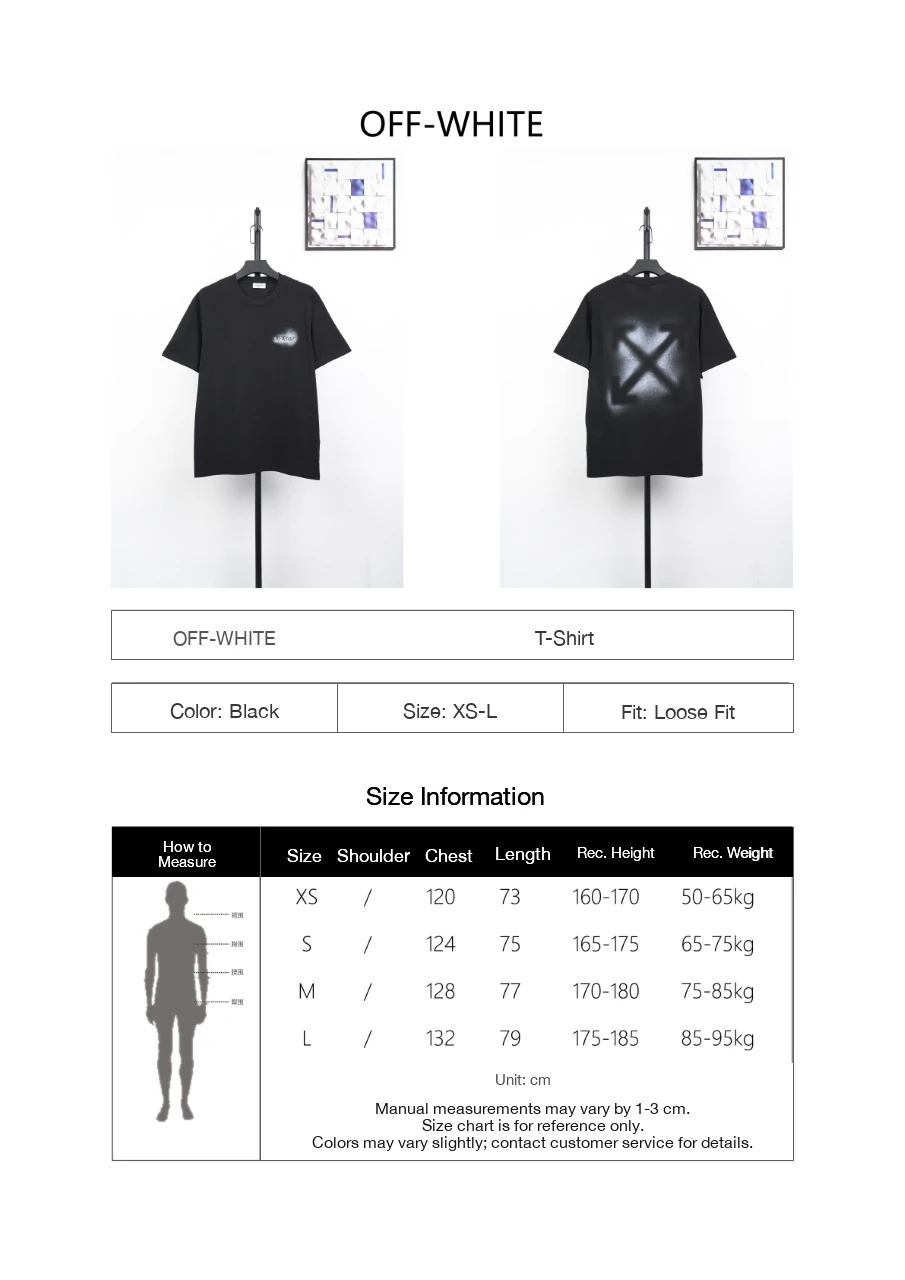 Off-White Black White Spray Arrow T-Shirt product photo from LabelPicks