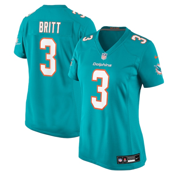 K.J. Britt Miami Dolphins Nike Women's Team Game Jersey -  Aqua